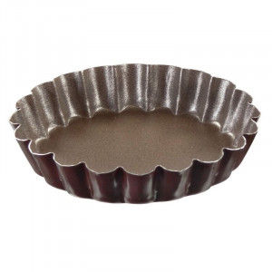 Moule à Tartelette Ronde Cannelée -  Ø 100 mm - Lot de 6 - TELLIER