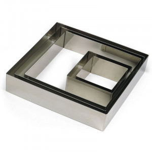 Kvadratinė kepimo forma iš nerūdijančio plieno - 20 x 20 mm - Tellier