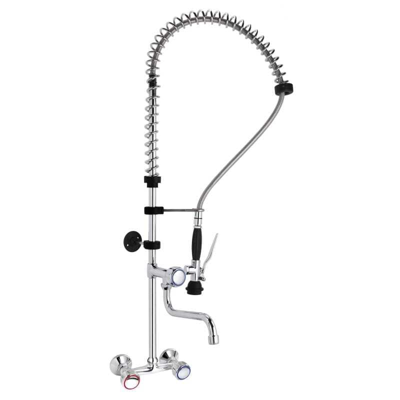 Dish Spray with Mixer and Wall-Mounted Gooseneck Faucet - Refurbished