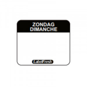 Traukos etiketė FreshEasy - Sekmadienis - 30 x 25 mm - 1000 vnt. - LabelFresh