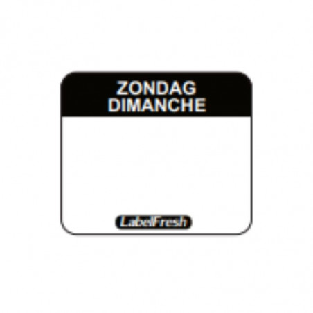 Traukos etiketė FreshEasy - Sekmadienis - 30 x 25 mm - 1000 vnt. - LabelFresh