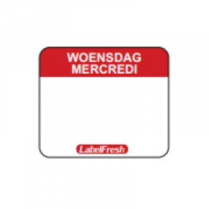 Traukos etiketė FreshEasy - Trečiadienis - 30 x 25 mm - 1000 vnt. - LabelFresh