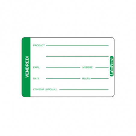 Traukos etiketė LabelFresh Pro - Penktadienis - 70 x 45 mm - 500 vnt. - LabelFresh