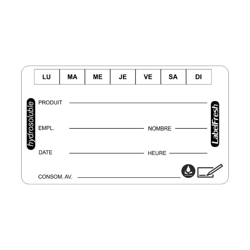 Traukos etiketės - LabelFresh tirpstantis - 60 x 30 mm - 250 vnt. - LabelFresh Traukos etiketės - LabelFresh tirpstantis - 60 x 30 mm - 250 vnt. - LabelFresh