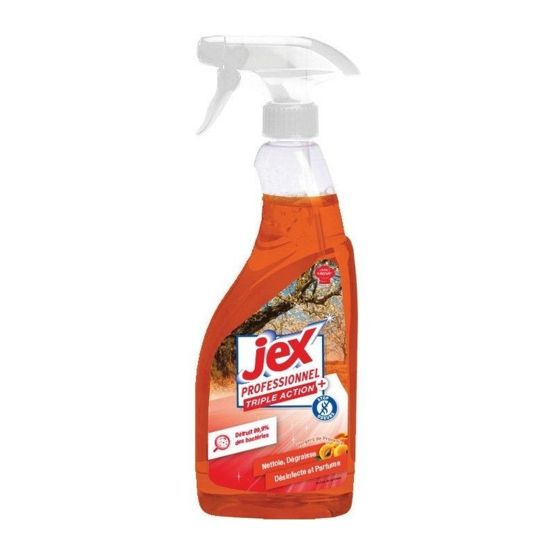 Trigubos veiksmų dezinfekuojantis purškiklis - Provanso sodų kvapas - 750 ml - Jex Trigubos veiksmų dezinfekuojantis purškiklis - Provanso sodų kvapas - 750 ml - Jex