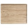 Plateau Stratifié Mélaminé Rectangulaire - 280 x 200 mm - Chêne Clair - Lot de 20