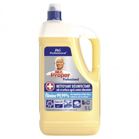Valymo ir dezinfekavimo priemonė grindims ir paviršiams su citrinos kvapu - 5 l - Mr. Proper