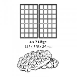 Professional Waffle Maker with 90° Opening - 4 x 7 Liège - Krampouz