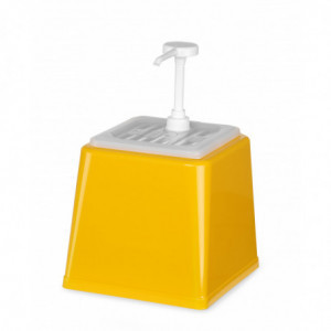 Pomidorų padažo dozatorius su pompa - Geltona - 2,5 L - Hendi