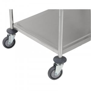 Vežimėlis Inox 2 lentynos Dynasteel - profesionaliam restoranui. Stiprus, lengvai valdomas ir patvarus.