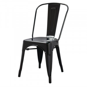 Kėdės Bistro iš plieno - Juoda - 4 vnt. - Bolero