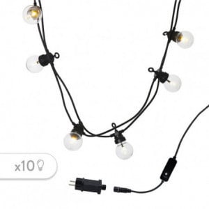 Guirlianda Šviesos Guinguette Saulės ir LED Lizdas - Party Clear Hybrid - Lumisky