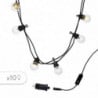 Guirlianda Šviesos Guinguette Saulės ir LED Lizdas - Party Clear Hybrid - Lumisky
