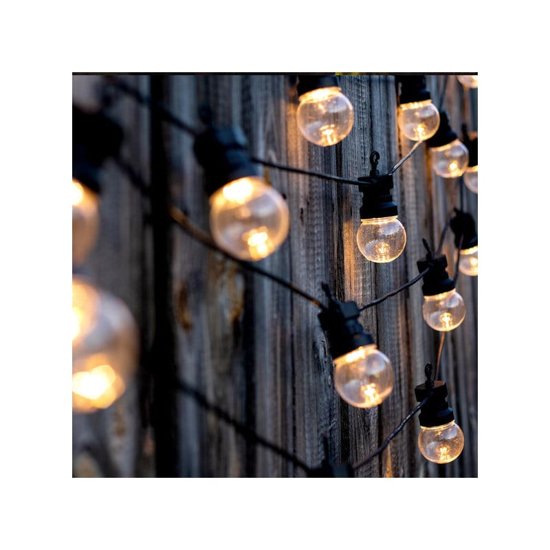 Guirlianda Šviesos Guinguette Saulės ir LED Lizdas - Party Clear Hybrid - Lumisky