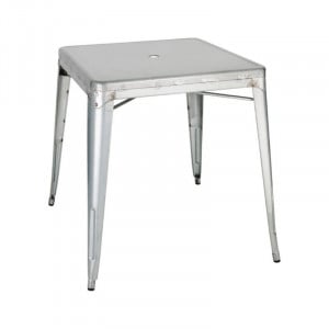 Kvadratinis pilkas plieninis stalas - I 668 x G 668 mm - Bolero
