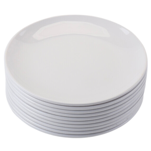 Apvali melamino lėkštė Ø 17,7 cm Balta - 10 vnt. rinkinys