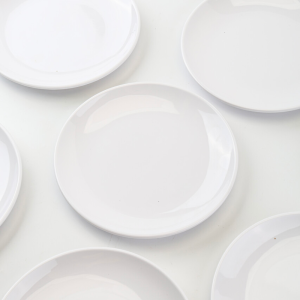 Round Melamine Plate Ø 17.7 cm White - Set of 10