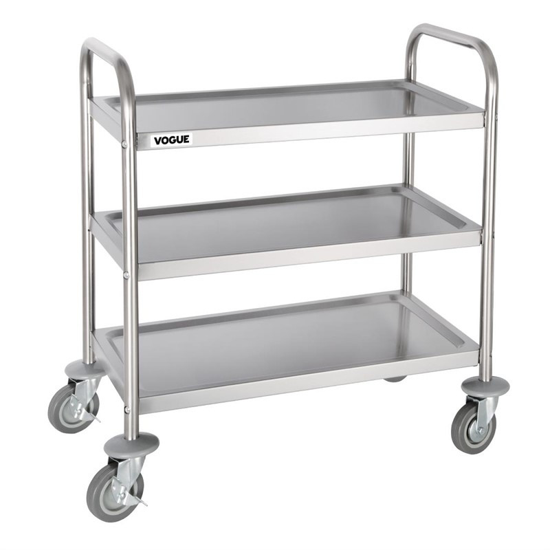 Stainless Steel Clearing Trolley - 3 Levels - L 710 X D 405 mm - 128 Kg - Refurbished
