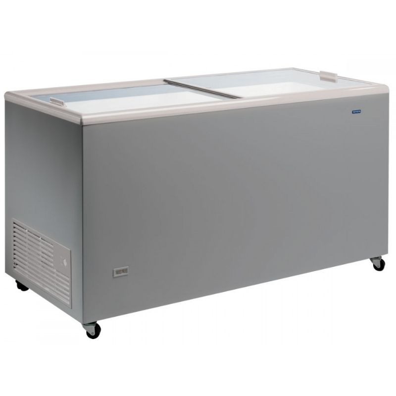 Professional Chest Freezer Stainless Steel Look and Opaque Lid - 470 L - Refurbished Professional Chest Freezer Stainless Steel Look and Opaque Lid - 470 L - Refurbished