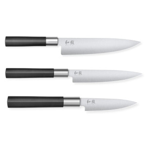 3 peilių rinkinys Wasabi Black - profesionalus pjovimas Kai Wasabi Black peiliai - Japonijos precizika