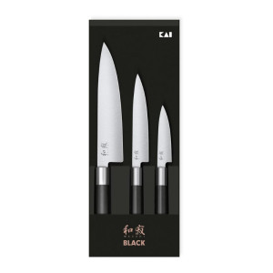 3 peilių rinkinys Wasabi Black - profesionalus pjovimas Kai Wasabi Black peiliai - Japonijos precizika