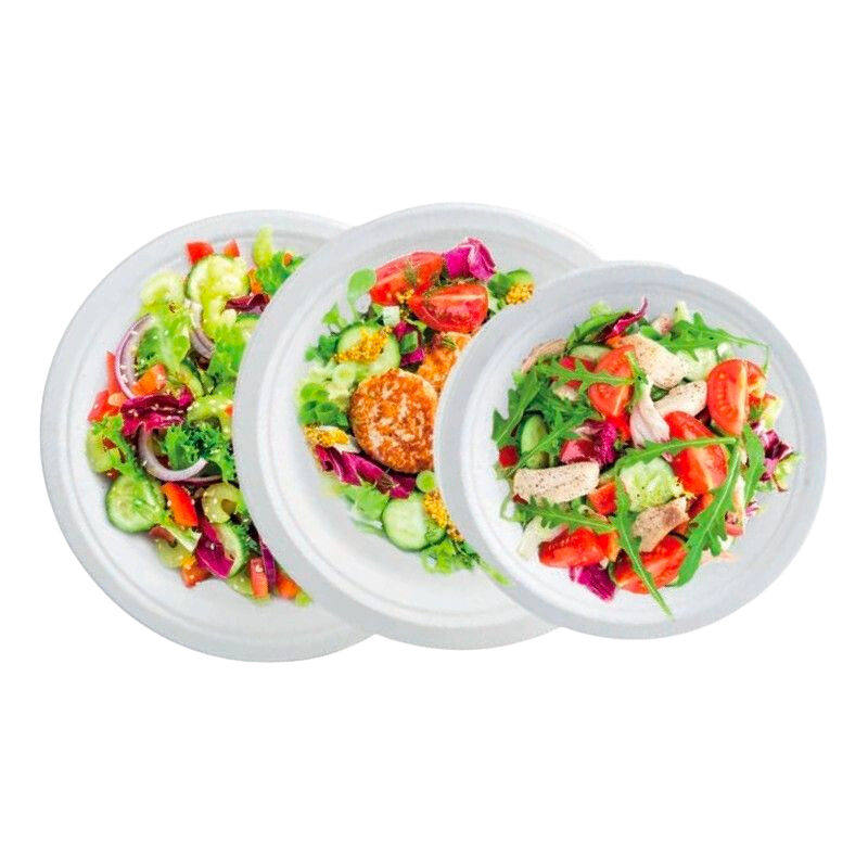 Round Bagasse Plate - 230 x 20.6 mm - Pack of 50 Round Bagasse Plate - 230 x 20.6 mm - Pack of 50