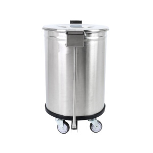 Nerūdijančio plieno šiukšliadėžė su pedalu - 50 L - Dynasteel