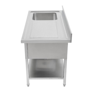 Plienas 1 Bakas su atlošu ir lentyna - L 1400 x P 700 mm | Dynasteel