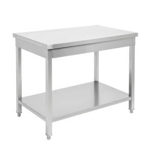 Stalas Inox 1200x700 mm su apatiniu lentyna — Pro CHR