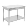Stalas Inox 1200x700 mm su apatiniu lentyna — Pro CHR