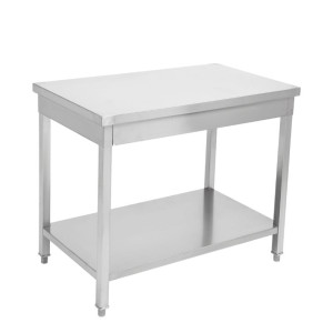 Stalas Inox 1200x700 mm su apatiniu lentyna — Pro CHR