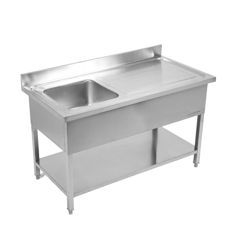 Plautuvė 1 su atlošu ir lentyna - L 1000 x P 700 mm - Dynasteel Plautuvė 1 su atlošu ir lentyna - L 1000 x P 700 mm - Dynasteel