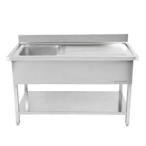 Nerūdijančio plieno plautuvė 1 dubuo su dešiniu nutekėjimu - I 1000 x P 600 mm