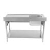 Plieninė kriauklė 1 dubuo 1200x600 mm, Lašintuvas dešinėje, Atlošas