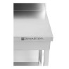 Stalas Inox 1000x600 mm Su Atlošu ir Apatine Lentyna