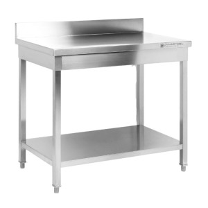 Stalas Inox 1000x600 mm Su Atlošu ir Apatine Lentyna