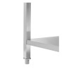 Stalas Inox 1000x600 mm Su Atlošu ir Apatine Lentyna