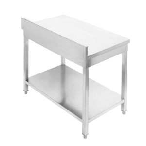 Stalas Inox 1000x600 mm Su Atlošu ir Apatine Lentyna