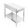 Stalas Inox 1000x600 mm Su Atlošu ir Apatine Lentyna