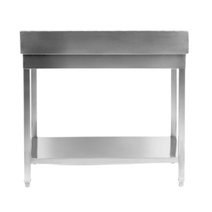 Stalas Inox 1000x600 mm Su Atlošu ir Apatine Lentyna
