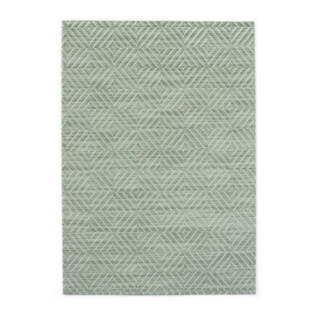 Set de Table Géométrique Vert en PVC - Lot de 6 - Dimensions 45cmx30cm - Résistant et Facile à Nettoyer