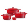 Cocotte en Fonte Émaillée Rouge - 3,7 L HENDI : cuisine professionnelle et polyvalente