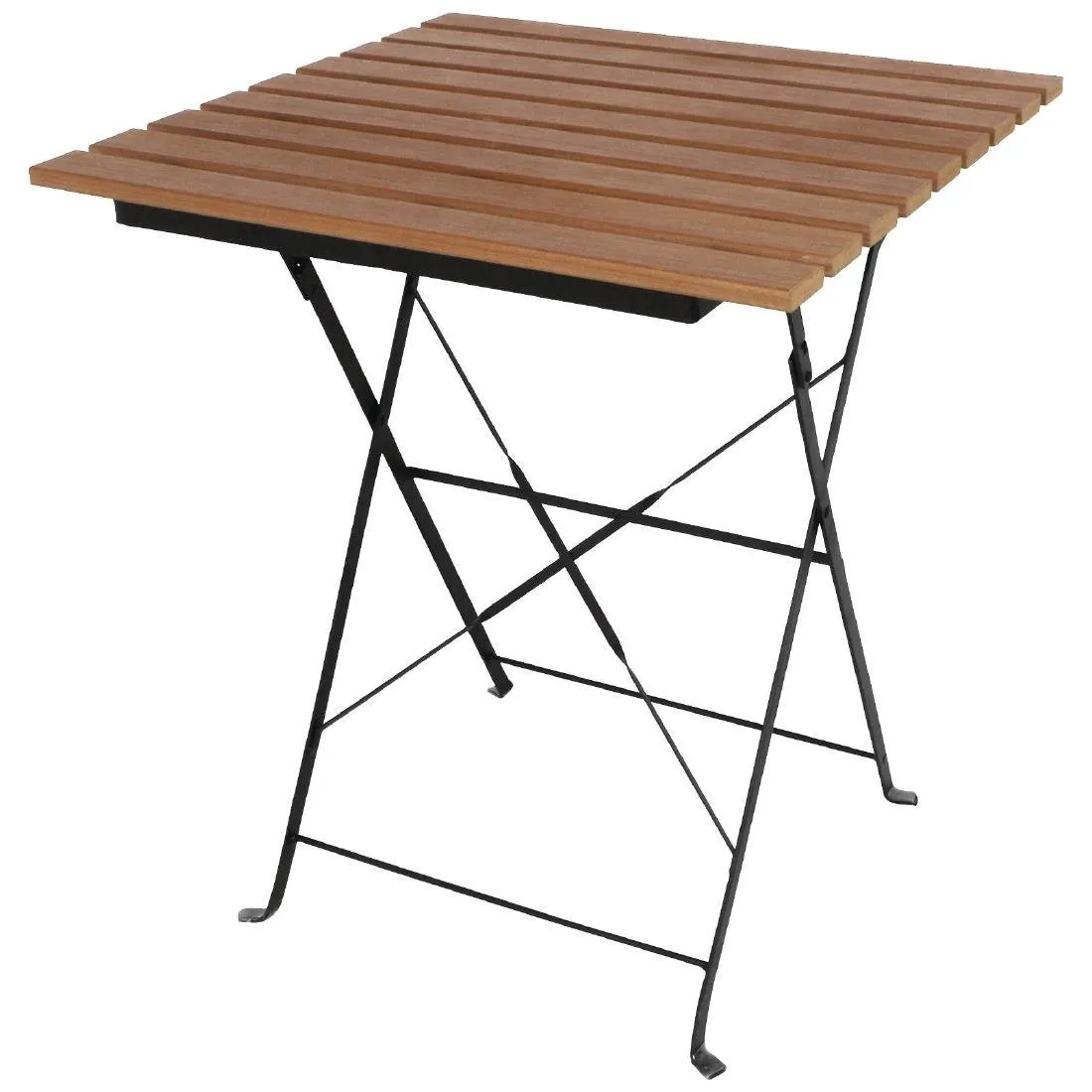 Kvadratinis bistros staliukas imituojant medį - 600 mm