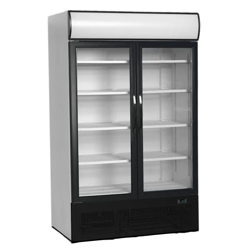 Šaldymo vitrina su stogeliu, 2 stiklinės durys - 645 L