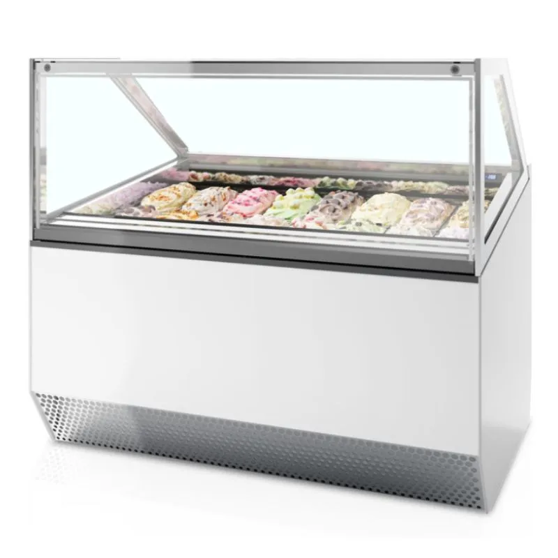 Ventiliuojamas stiklinis vitrina su tiesiu priekiniu - 16 x 5 L