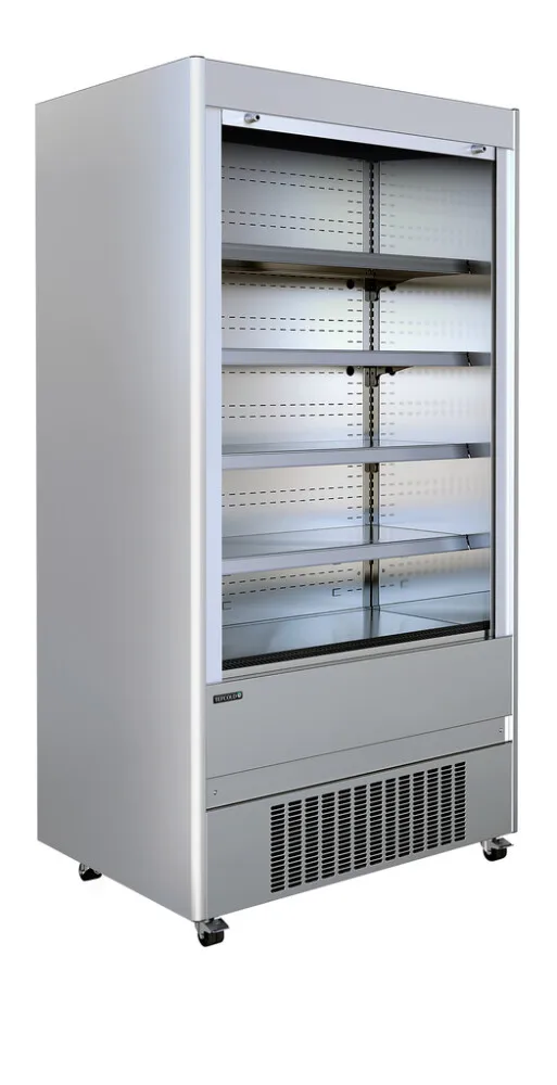 Nerūdijančio plieno šaldymo vitrina - 4 lygiai - 580 L