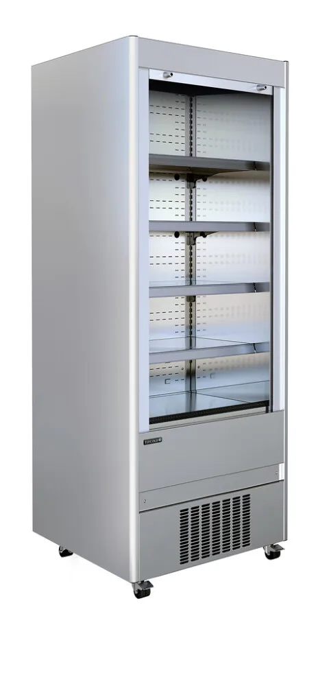 Nerūdijančio plieno šaldymo vitrina - 4 lygiai - 370 L
