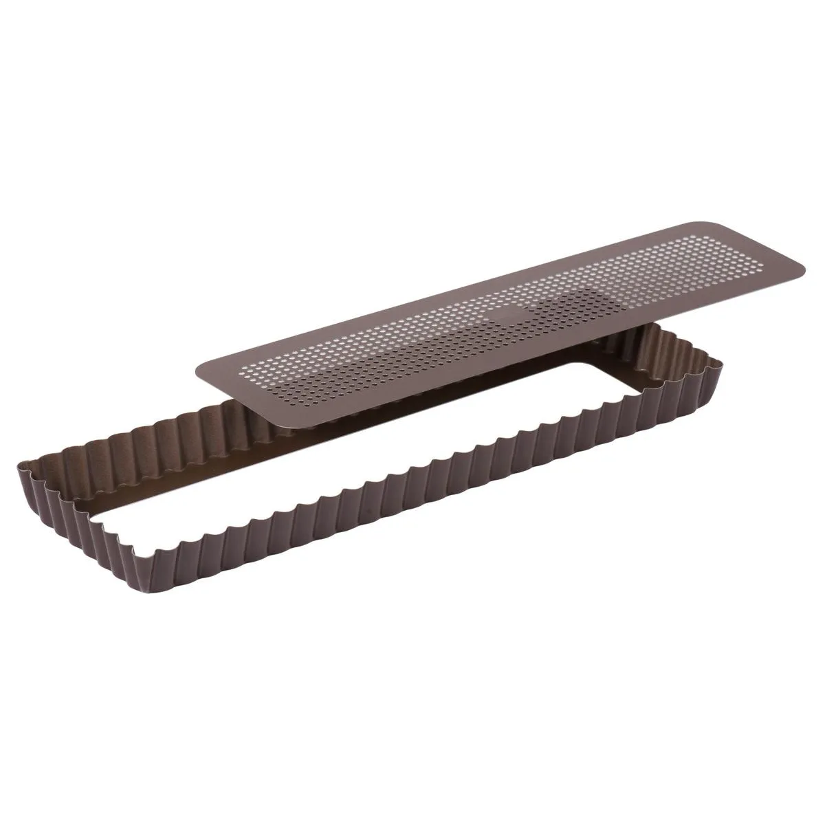 Gofruota perforuota nelipni modifikuojamo dugno pyrago forma - 350 x 110 mm