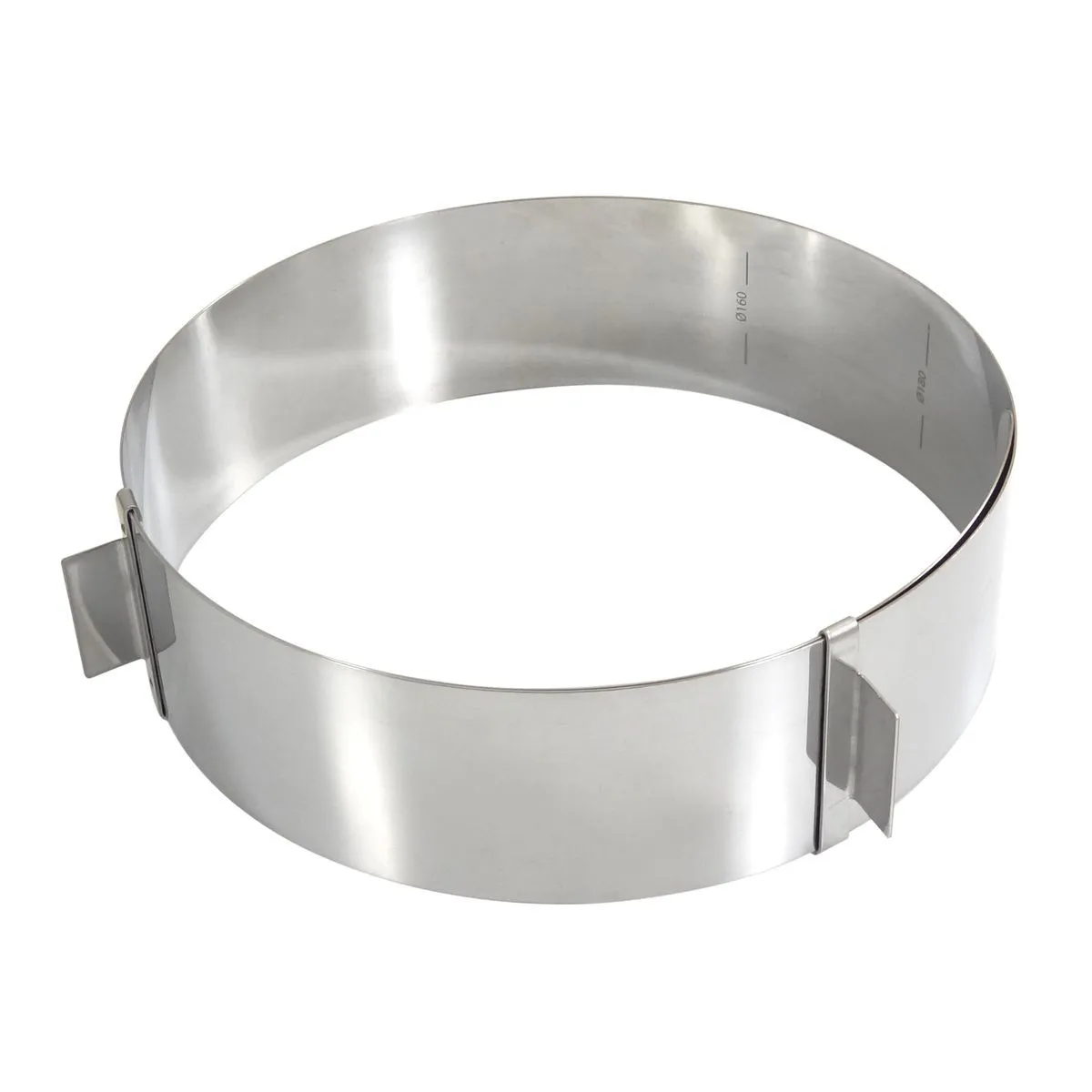 Reguliuojamas nerūdijančio plieno žiedas nuo ⌀ 160 iki 280 mm