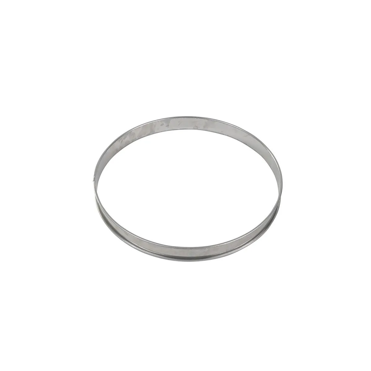 Nerūdijančio plieno pyrago žiedas su užlenktu kraštu - ⌀ 220 mm
